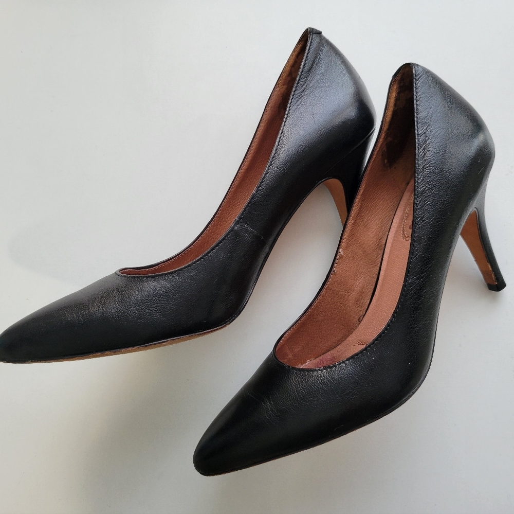 Corso Como Black Leather Stilettos